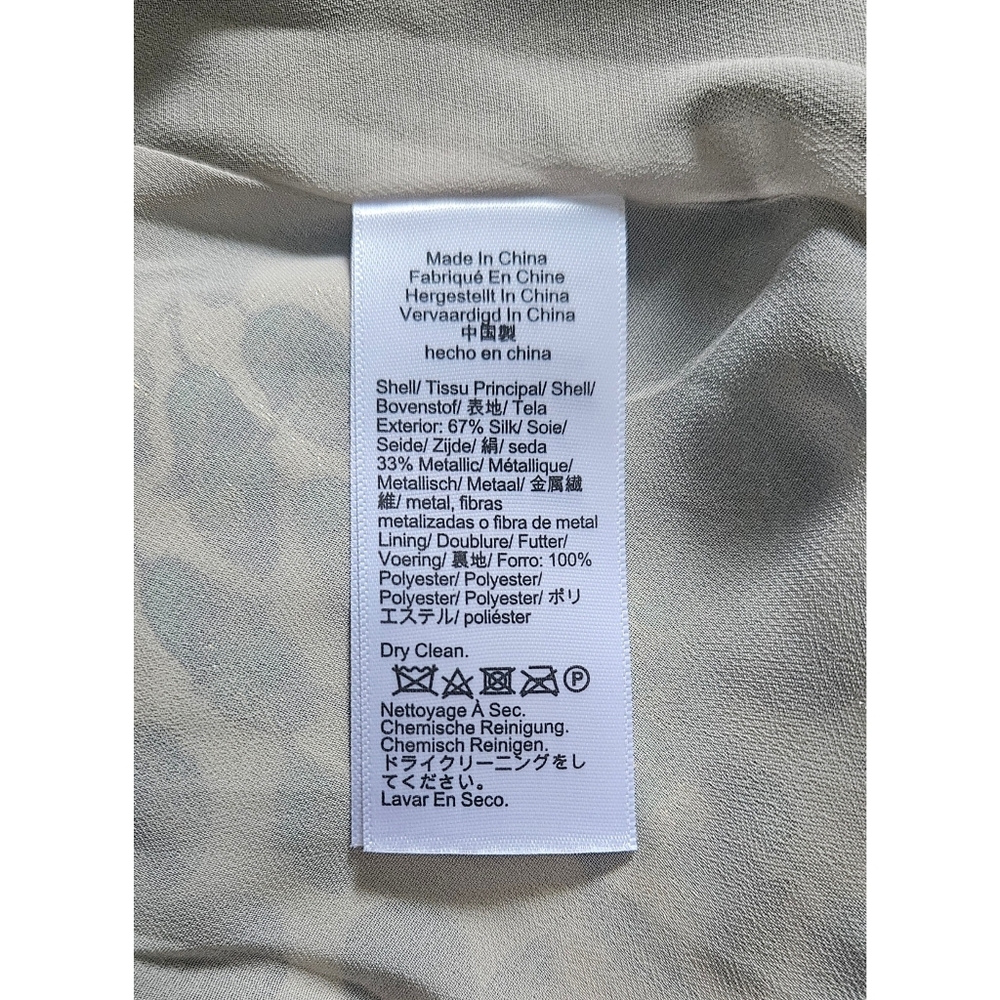 LAST ONE - J.Crew Collection one-shoulder cutout dress in floral Lurex® chiffon - Picture 13 of 13